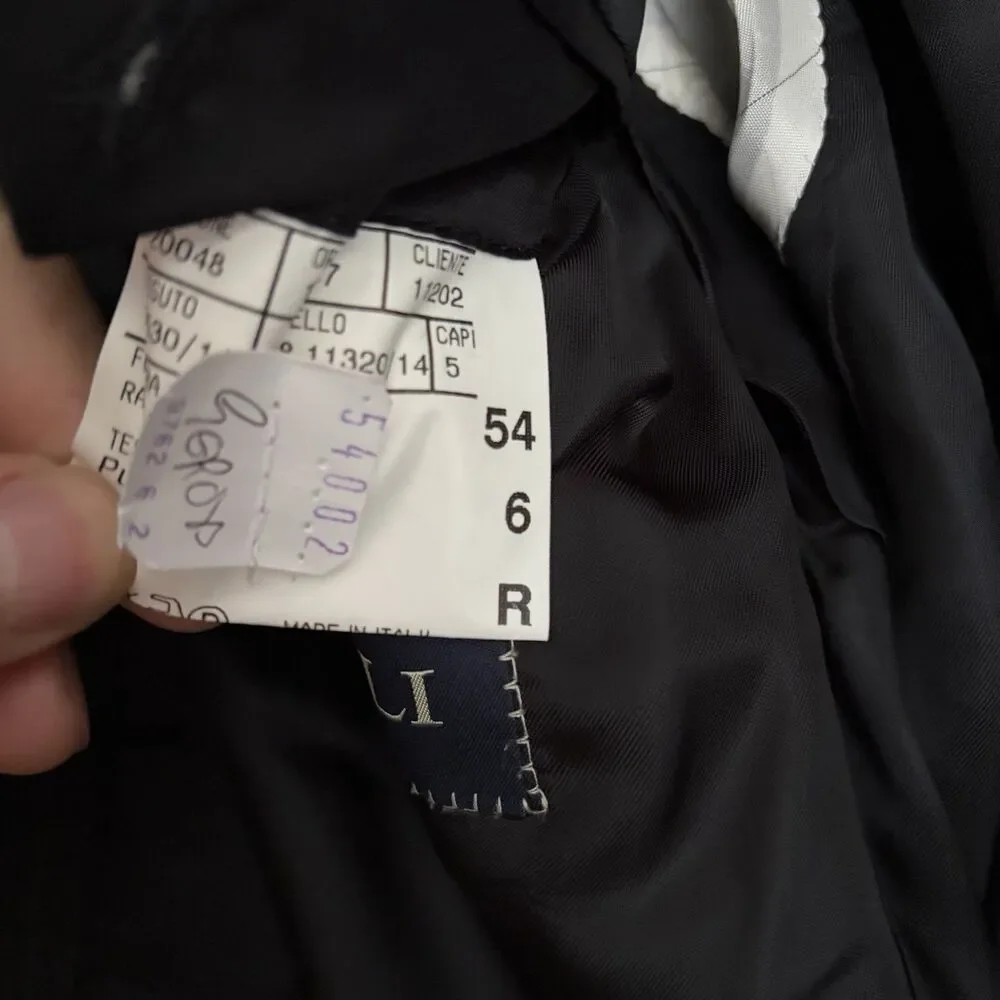 CANALI Men’s Pinstripe Three Button Suit Jacket Size 44R Charcoal